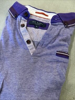 Ted Baker Lavender Heather Polo with Contrast Trim